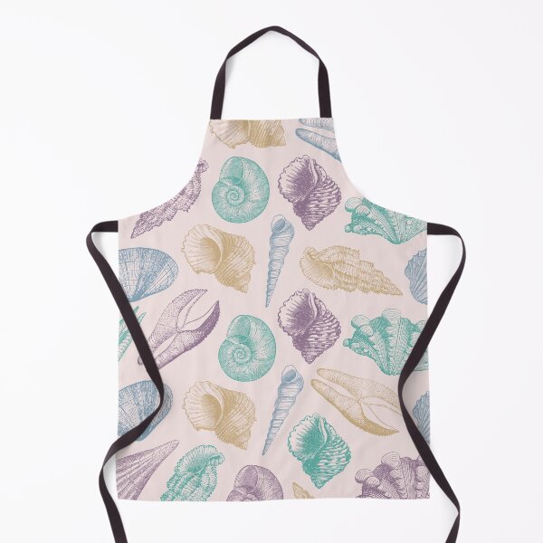 Item preview, Vintage Nautical Seashells Summer Pattern Yellow/Purple/Green designed and sold by CynthiaGraphics.