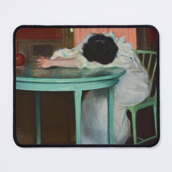 Item preview, Woman at a Table by Ramon Casas - Vintage Art designed and sold by RickE.