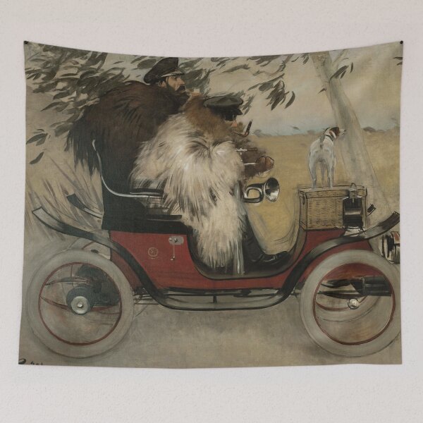 Artikelvorschau, Papa Romey im Auto von Ramon Casas - Vintage Art entworfen und verkauft von RickE.