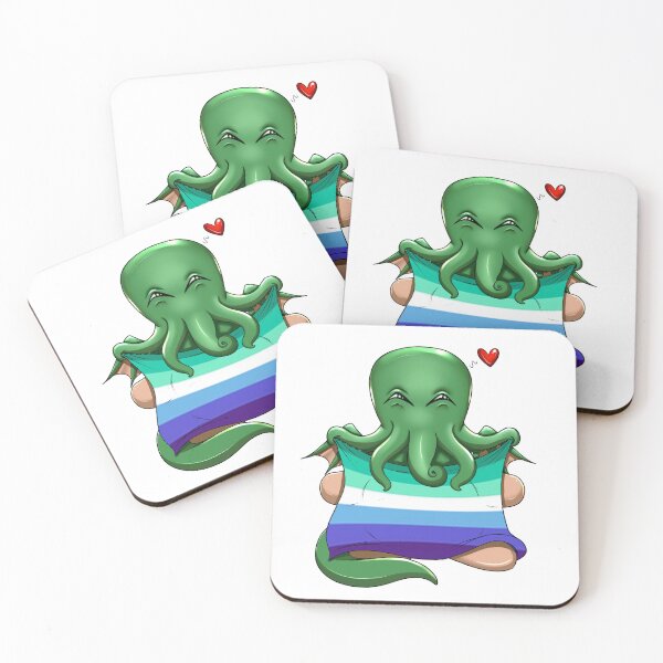 Item preview, Cthulhu Gay man pride flag designed and sold by MrsKittythulhu.
