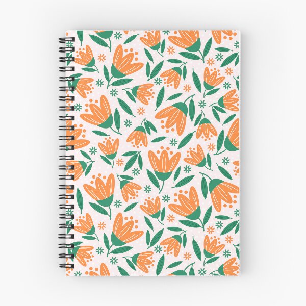 Item preview, Orange Flower Pattern designed and sold by Insvy Design Studio.
