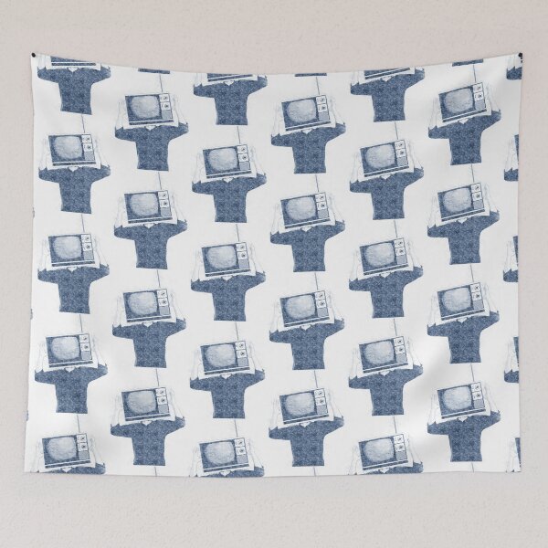 Item preview, Vintage TV with man inside the screen designed and sold by Goliardika-Shop.