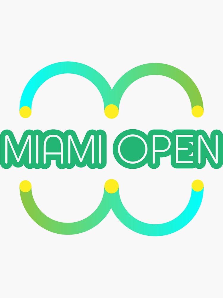 "Miami open tshirt design" Sticker by Heyforyou Redbubble
