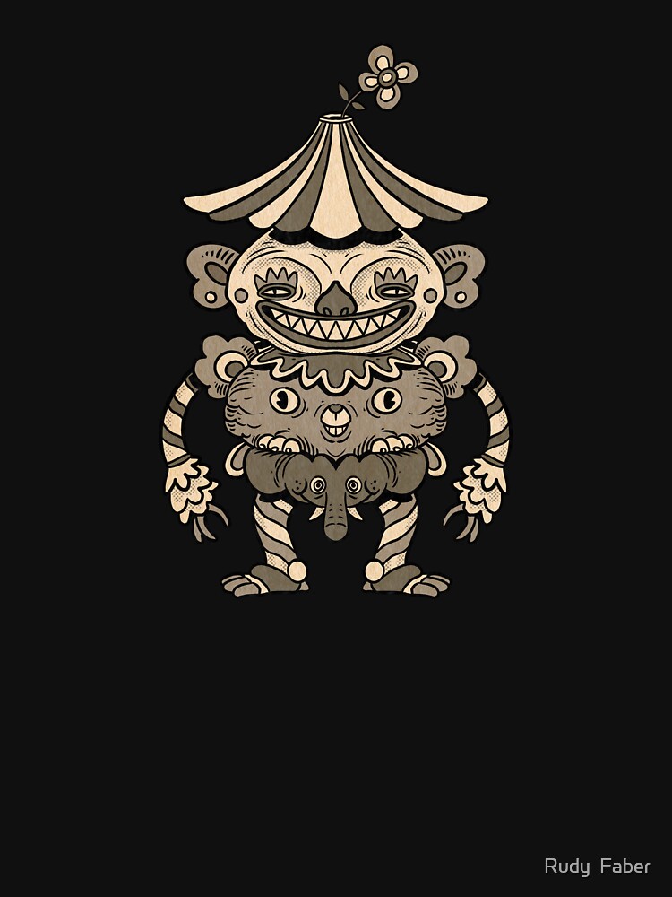Devil Clown Totem Retro Cartoon Color by rudyfaber