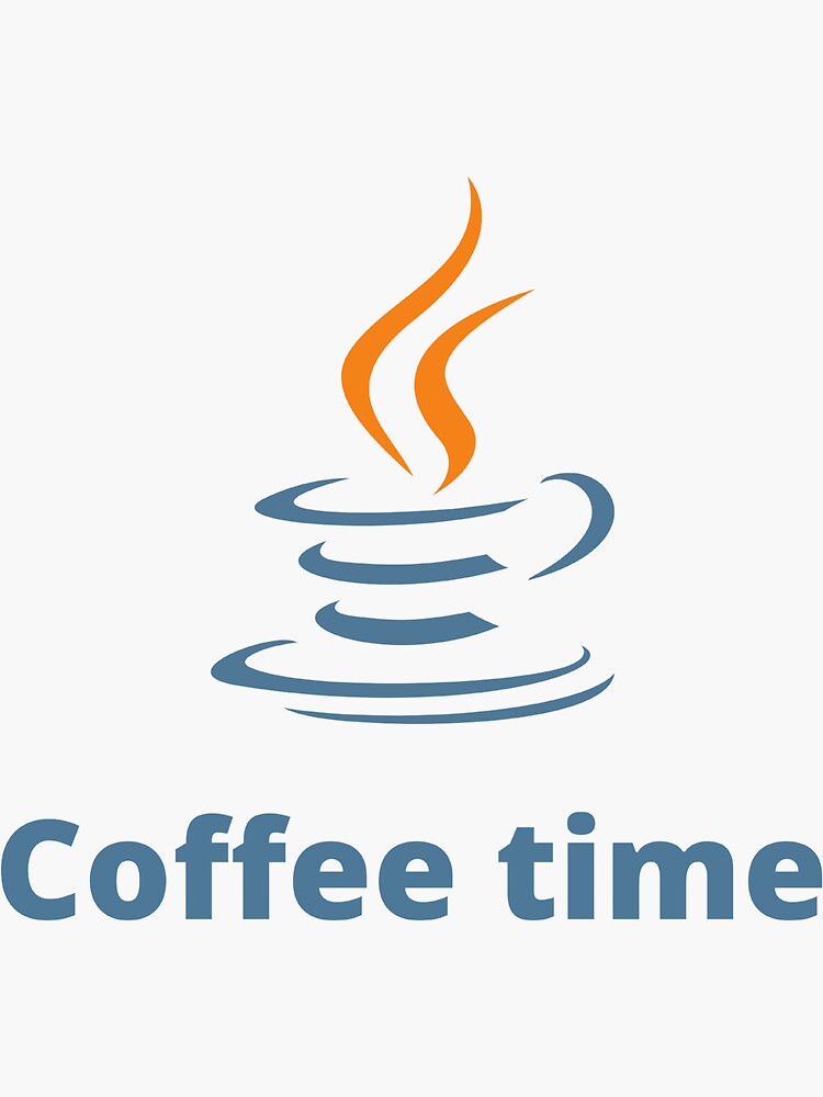 "Java Coffee time " Sticker by ExampleOfDesign Redbubble