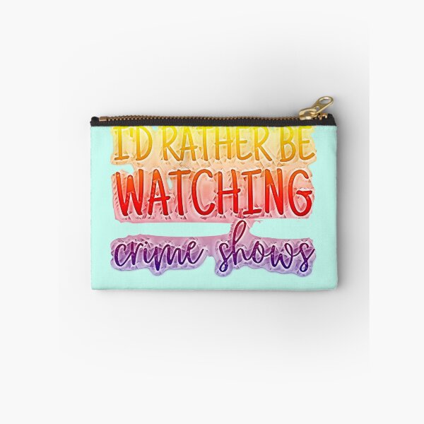 Item preview, I'd Rather Be Watching Crime Shows Pop Art Sunburst colors. designed and sold by CristalleLisa.