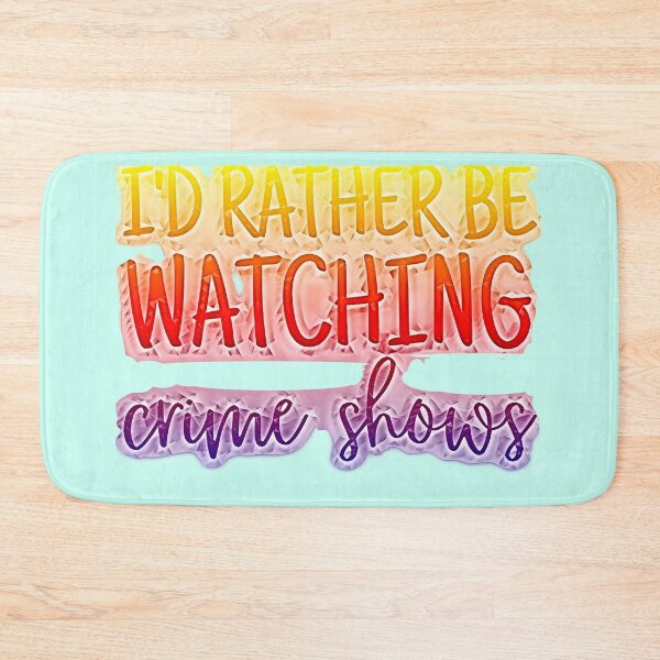 Item preview, I'd Rather Be Watching Crime Shows Pop Art Sunburst colors. designed and sold by CristalleLisa.
