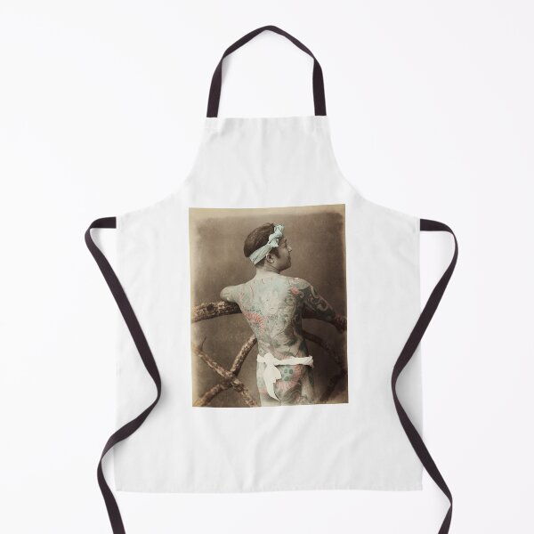 Item preview, Vintage Nude Photography of Tattooed Japanese Man with Tattoo designed and sold by FrostMintStudio.