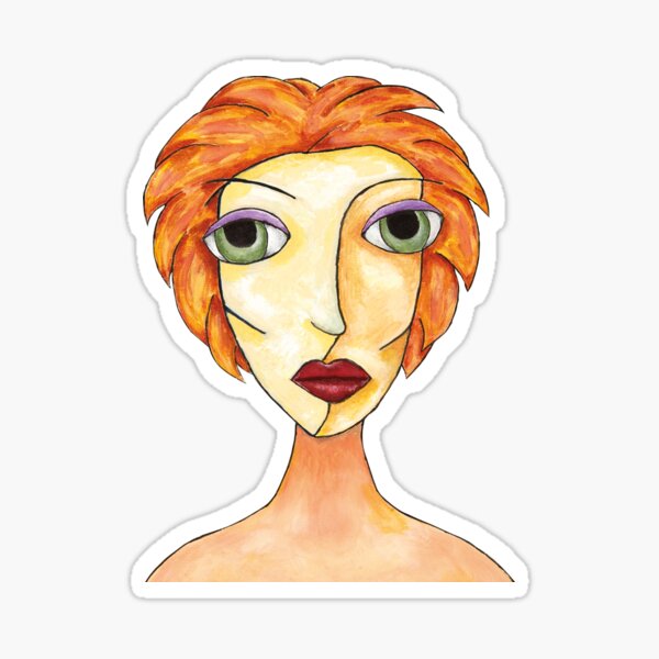 Item preview, Vintage female portrait orange hair designed and sold by ZoJovArt.