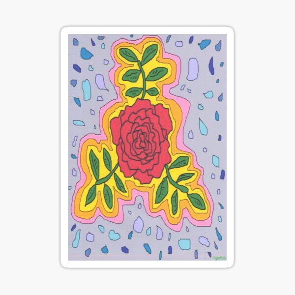 1706 - Mystique Rose In Open Mode Sticker