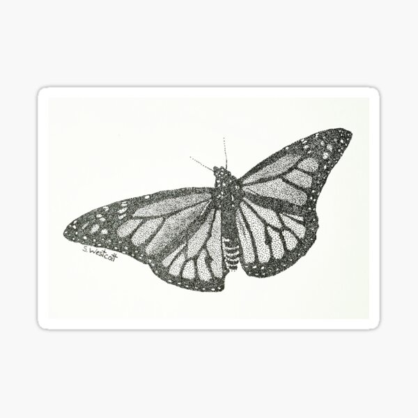 Monarch Butterfly Sticker For Sale By Frozennorthart Redbubble 