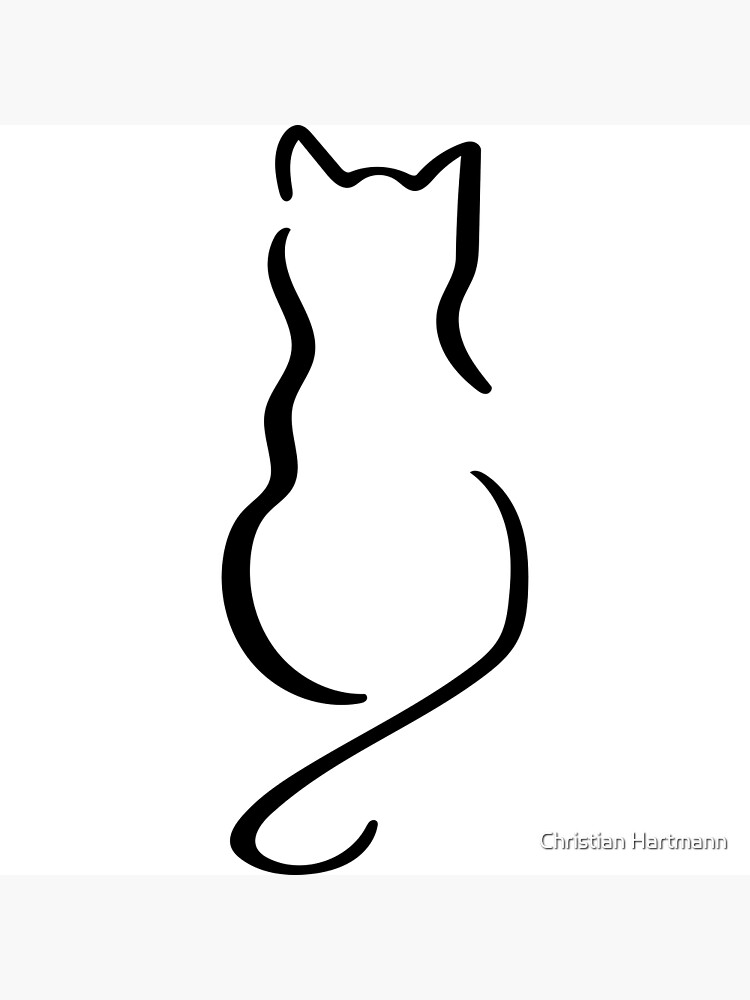 simple cat line drawing