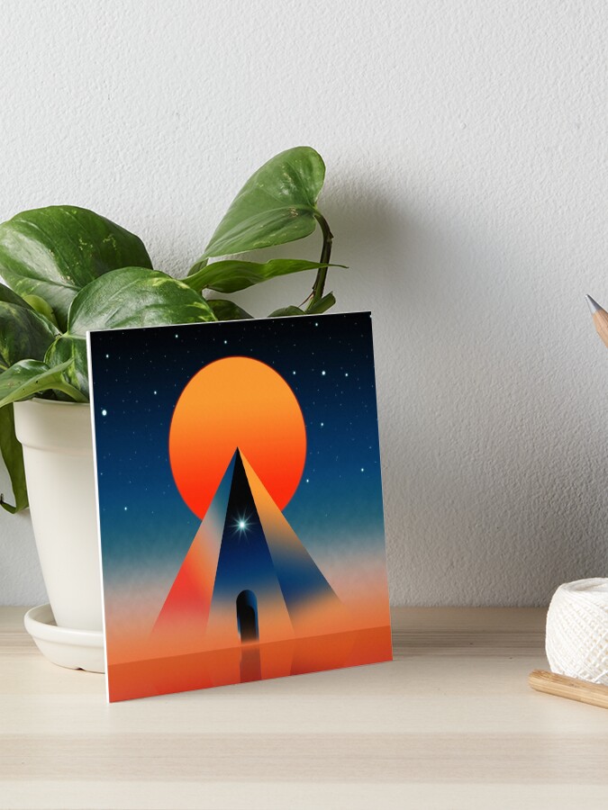 Thumbnail 1 of 2, Art Board Print, The Pyramid designed and sold by djspacegr.