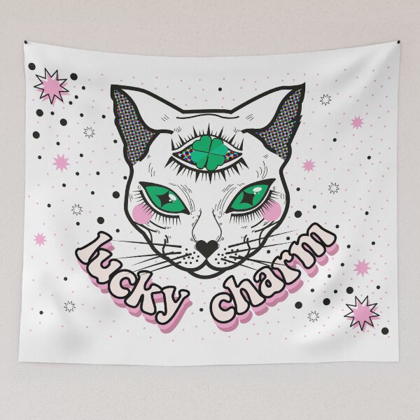 Item preview, Lucky Charm White Cat designed and sold by racharanha.
