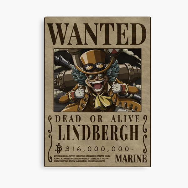 Lindbergh Wanted One Piece Commander Revolutionary Army Canvas Print For Sale By Onepiecewanted Redbubble