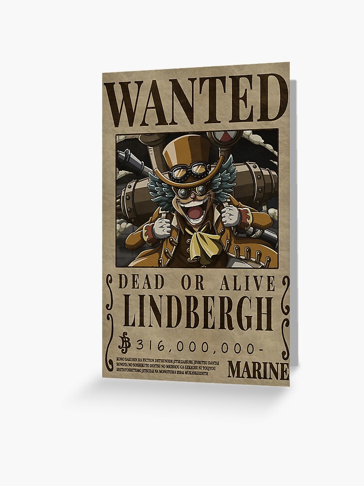 Lindbergh Wanted One Piece Commander Revolutionary Army Greeting Card For Sale By Onepiecewanted Redbubble