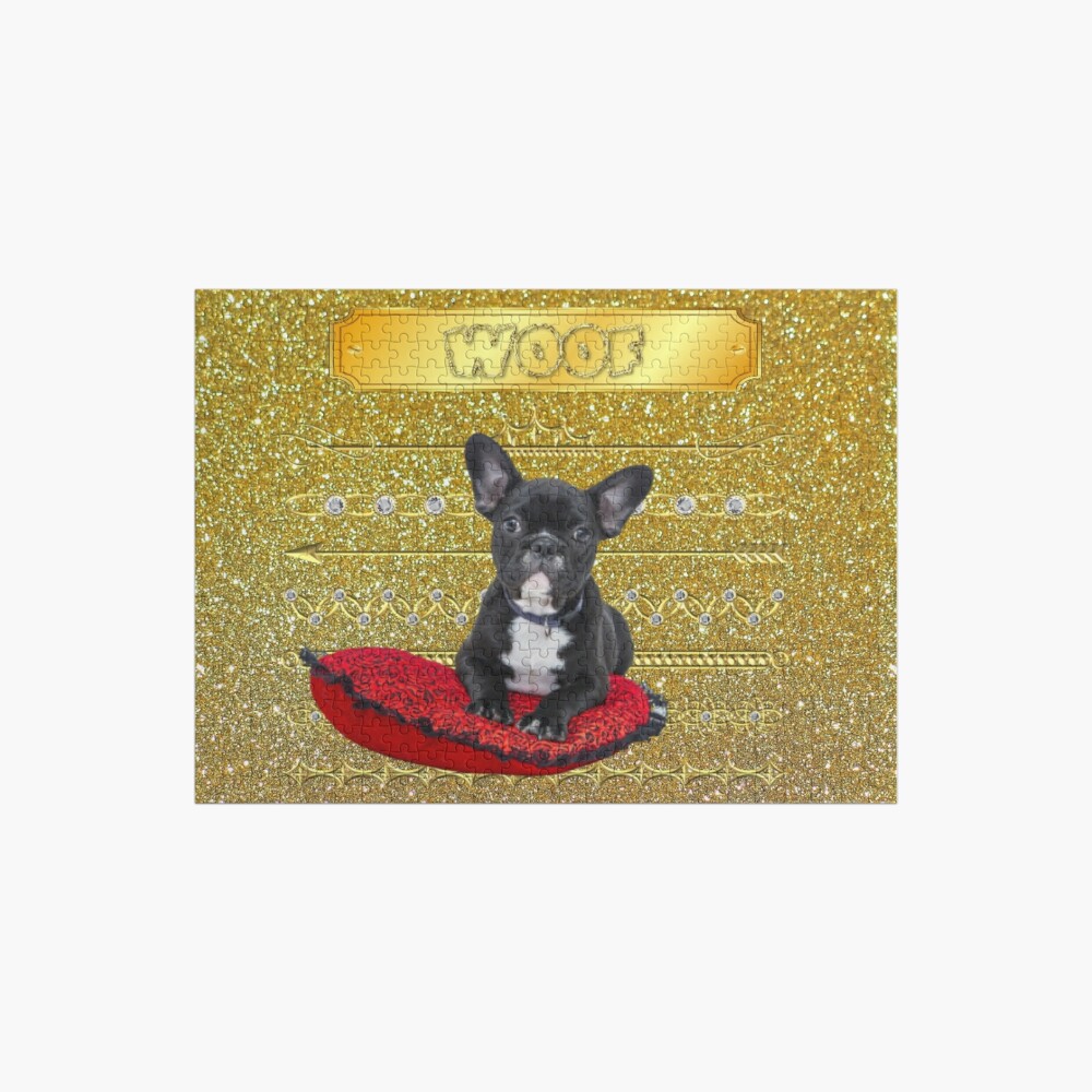 Top quality cute pet jewelry jewels gold tote bag Jigsaw Puzzle by PinkFlamingo-58 JW-1KXXEMFS