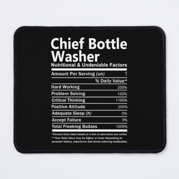 Item preview, Chief Bottle Washer T Shirt - Nutritional And Undeniable Factors Gift Item Tee designed and sold by averiarnol.