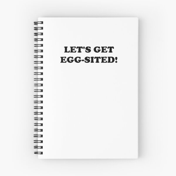Item preview, Easter Egg coordinator Pun Let's get excited - Let's get egg-sited! Easter Egg Hunt Activities coordinator black playful typography designed and sold by Deegital18.