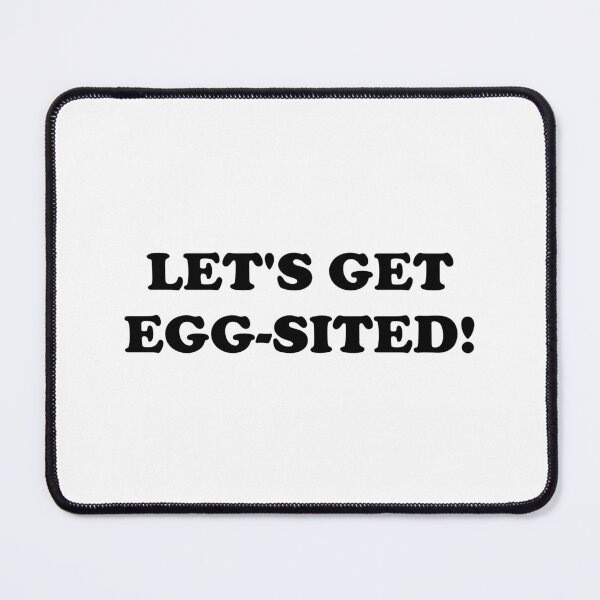 Item preview, Easter Egg coordinator Pun Let's get excited - Let's get egg-sited! Easter Egg Hunt Activities coordinator black playful typography designed and sold by Deegital18.