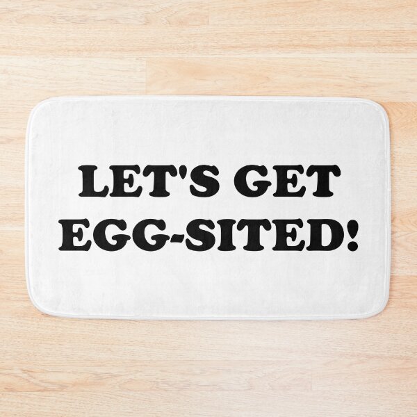Item preview, Easter Egg coordinator Pun Let's get excited - Let's get egg-sited! Easter Egg Hunt Activities coordinator black playful typography designed and sold by Deegital18.