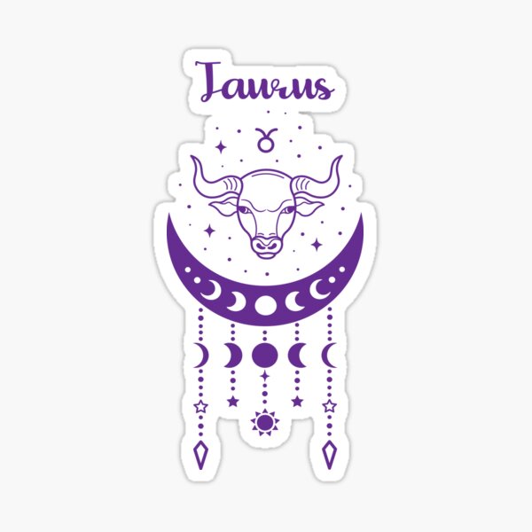 "Taurus birth sign" Sticker by moxdesign | Redbubble