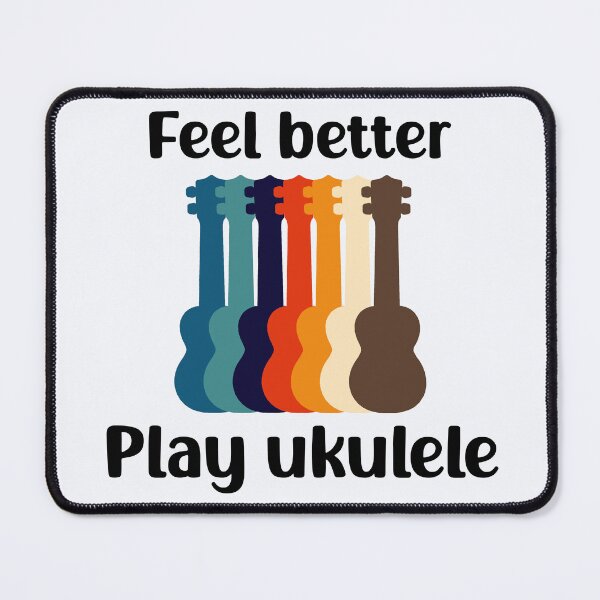 Item preview, Feel better play ukulele quote designed and sold by NerdnGeekshop.