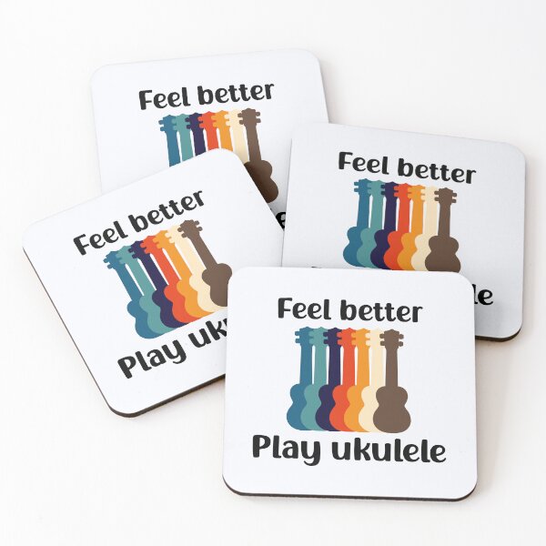 Item preview, Feel better play ukulele quote designed and sold by NerdnGeekshop.