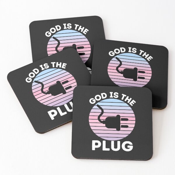 Item preview, Retro Sunset God Is The Plug designed and sold by RedSparkle.