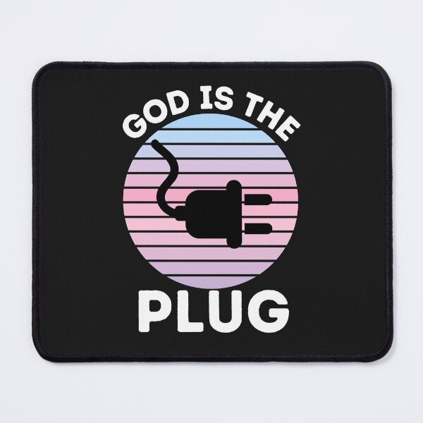 Item preview, Retro Sunset God Is The Plug designed and sold by RedSparkle.