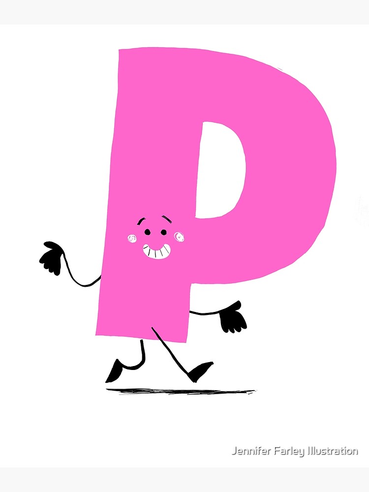 Letter P - Cute Alphabet - Name Begins With P | Poster