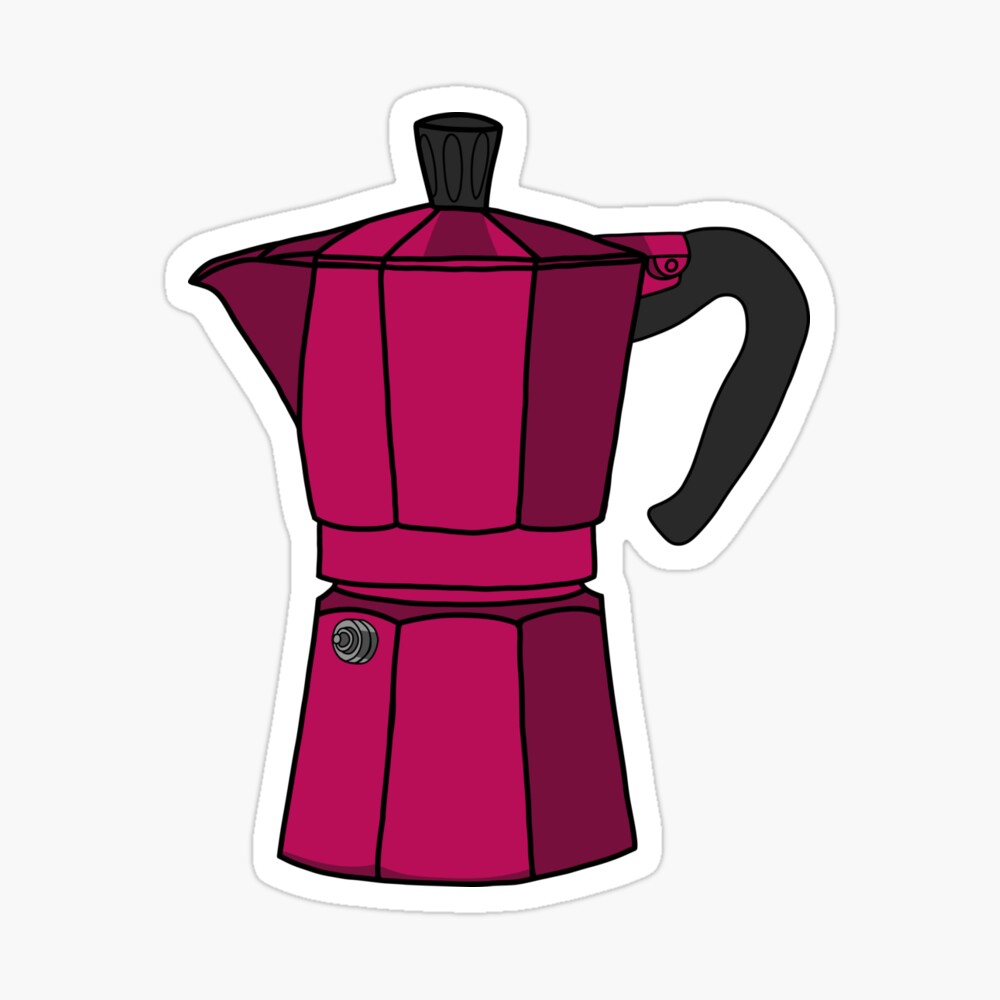 Pink Moka Pot (Greca) Coffee Maker