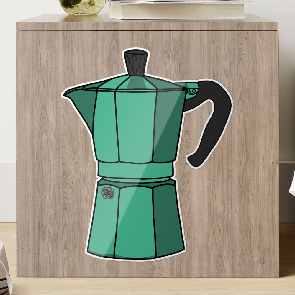 Mint cafetera Sticker for Sale by thirdearprints