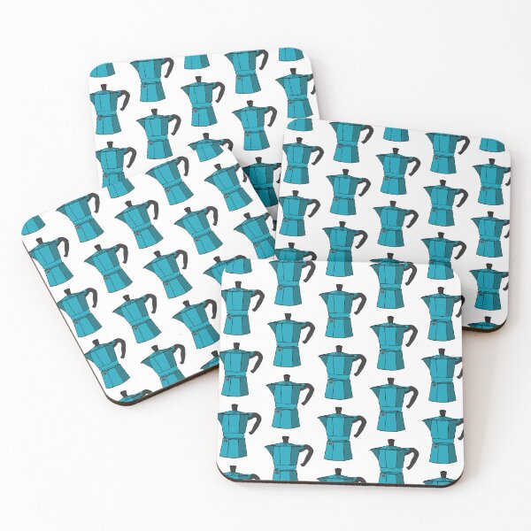 Item preview, Light blue cafetera designed and sold by thirdearprints.