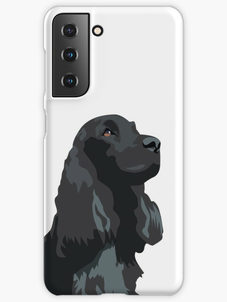 Black Cocker Spaniel Illustration Pets Illustrated Samsung Galaxy Phone Case