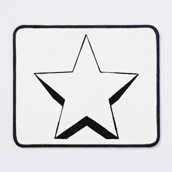 Item preview, Black and White Star with Rough Edges designed and sold by MadoMade.