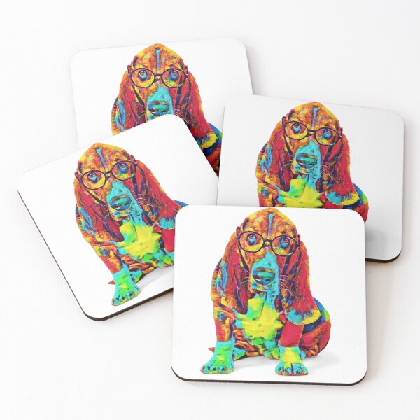 Item preview, Painted Rainbow Dog With Glasses designed and sold by Designs By YL.