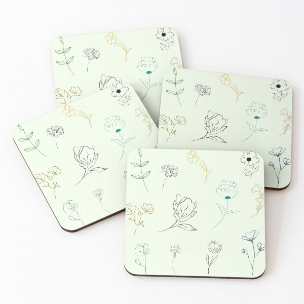 Item preview, Black Silhouette Dark Flowers and Colorful Floral Patterns Doodles/Cute Black and White Flowers/Floral Art for Flower Lovers designed and sold by haRexia.