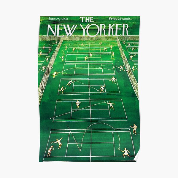 The New Yorker Tennis Poster Poster