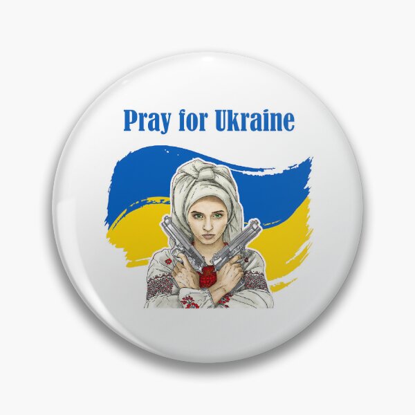 Item preview, Ukrainian girl with guns - Pray for Ukraine designed and sold by AlexNik.