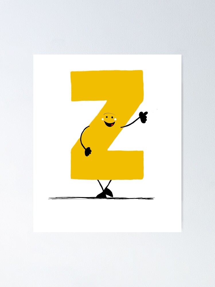 letter-z-cute-alphabet-name-begins-with-z-poster-for-sale-by