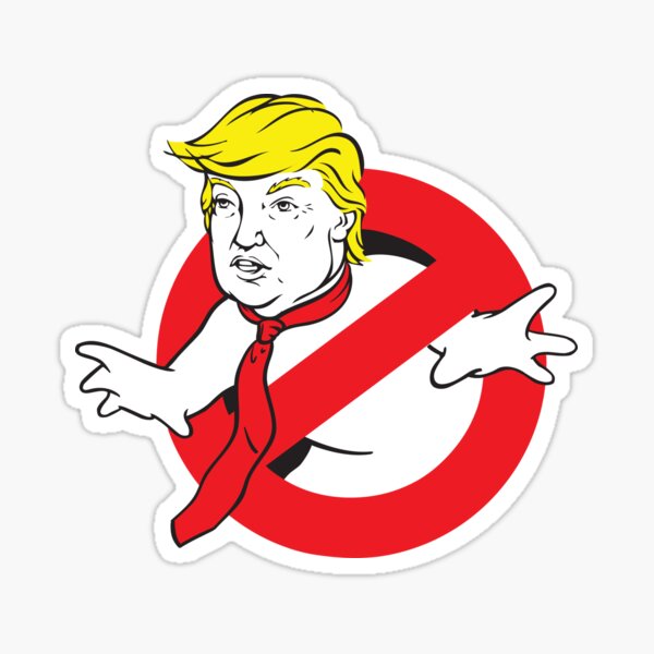 Vista previa del artículo con la obra «Trump Ghostbusters - GOP Buster», diseñado y vendido por LemonRindDesign.