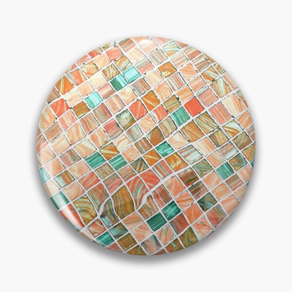 Item preview, Mediteranean teracota, orange, teal colorful marble mosaic texture designed and sold by fowons.
