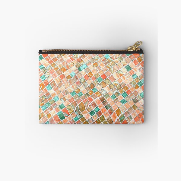 Item preview, Mediteranean teracota, orange, teal colorful marble mosaic texture designed and sold by fowons.