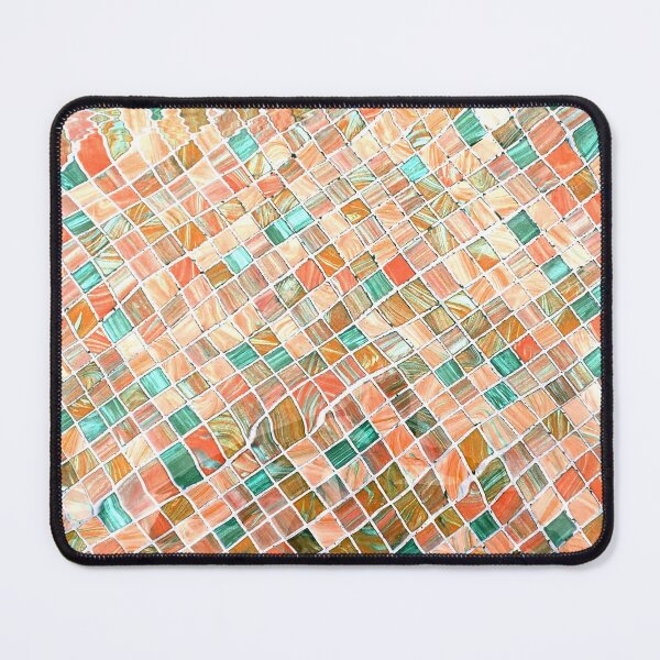 Item preview, Mediteranean teracota, orange, teal colorful marble mosaic texture designed and sold by fowons.