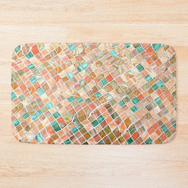 Item preview, Mediteranean teracota, orange, teal colorful marble mosaic texture designed and sold by fowons.