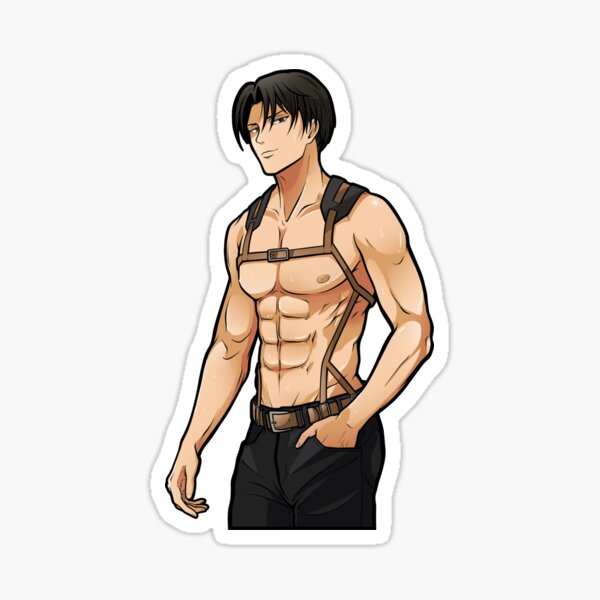 Levi ackerman abs" Sticker for Sale Diyanggostyle Redbubble
