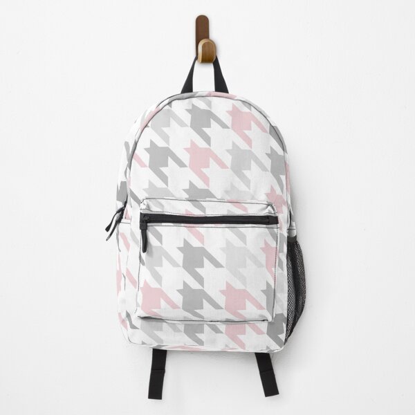 Item preview, Elegant Pink & Gray Houndstooth  designed and sold by newburyboutique.