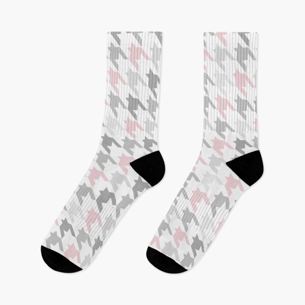 Item preview, Elegant Pink & Gray Houndstooth  designed and sold by newburyboutique.