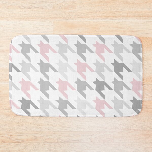Item preview, Elegant Pink & Gray Houndstooth  designed and sold by newburyboutique.